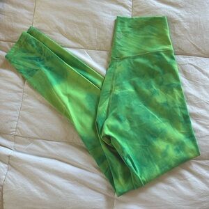 TYC Neon Green Cross High Waist Legging